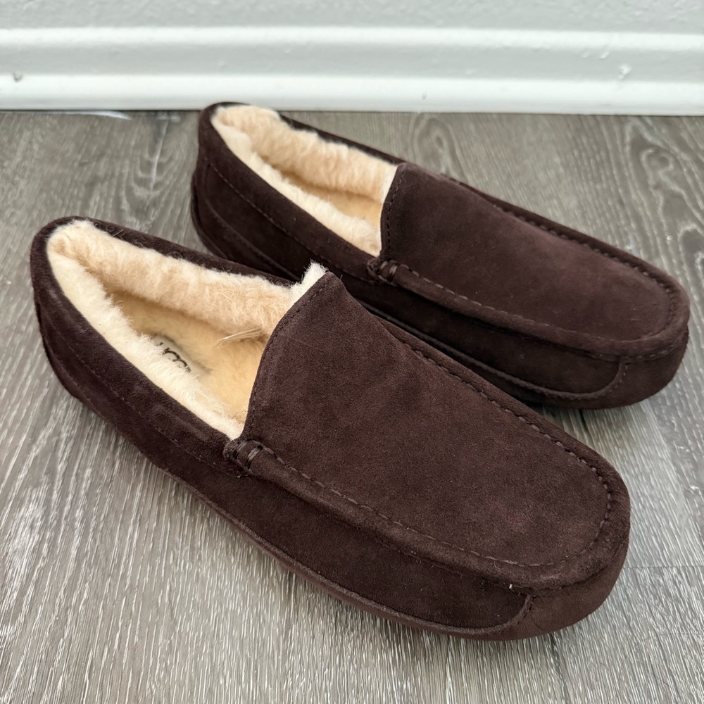 NEW UGG Men’s Ascot Moccasin Expresso Slippers SZ 8